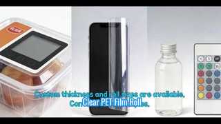 ม้วนฟิล์ม PET ใสพร้อมเครื่องหมายโคโรนาสีสันสดใส | BOPET คุณภาพสูงสำหรับการพิมพ์